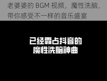 老婆婆的 BGM 视频，魔性洗脑，带你感受不一样的音乐盛宴