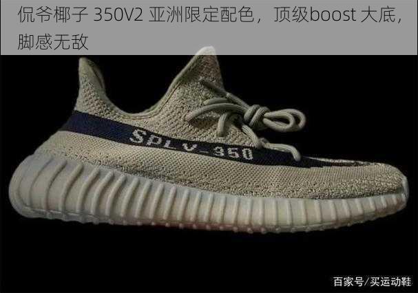 侃爷椰子 350V2 亚洲限定配色，顶级boost 大底，脚感无敌